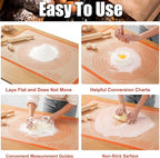 Silicone Pastry Mat 36x24 Inch Nonstick Baking Mat with Measurements, Kitchen Counter Mats for Dough, Pastry, Dough Rolling, Kneading Board, Pie Crust, Fondant, Bread, Pasta, Pizza