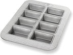 USA Pan Bakeware Nonstick Mini Loaf Pan, 8-Well