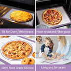 Non-stick Silicone Pastry Mat, Extra Large Silicone Baking Mat for Cookie Bread Pizza Pie Crust, Silicone Dough Mat for Rolling, Non-slip& Heat Resistant Purple 32X24 INCH