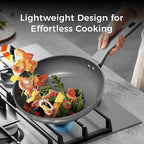 Sanho 8 Inch Frying Pan Nonstick, Ceramic Coating PTFE & PFOA Free Skillet, Induction Compatible & Dishwasher Safe Cookware for Healthy Daily Cooking