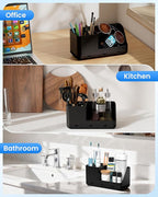 Toothbrush Holders for Bathroom Counter - Detachable Bathroom Organizer and Storage Electric Toothbrush and Toothpaste Holder, Bathroom Decor Accessories for Countertop, Shower, Sink