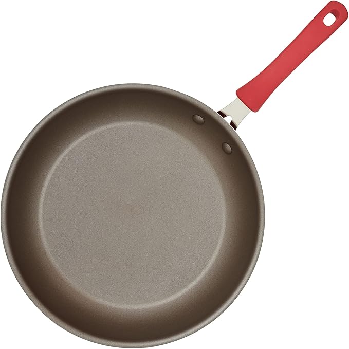 Rachael Ray Cook + Create Nonstick Frying Pan/Skillet, 12.5 Inch, Red