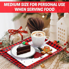 Vesici 3 Pcs Christmas Serving Trays 13 x 10 Inch Black and Red Plaid Xmas Tree Melamine Platters Reusable Rectangular Serving Dishes for Xmas Holiday Party Sharing Snacks Fruit Dessert Candy
