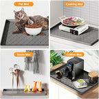 Silicone Under Sink Mat 25" x 22", kitchen Essentials and Gadgets, Shelf liner and Cabinet Protector, Home Organizers and Storage, Waterproof Bathroom Tray