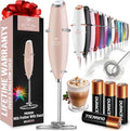 Zulay Kitchen Powerful Milk Frother Wand With 4 AA Duracell Batteries - Ultra Fast Handheld Drink Mixer - Electric Whisk Foam Maker for Coffee, Lattes, Cappuccino, Matcha & Creamer