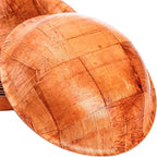 Elsjoy 8 Pack Wooden Woven Salad Bowl, 8 Inch Stackable Round Wood Serving Bowl, Rustic Mixing Bowl for Salad, Fruits, Vegetables, Natural Birch Wood