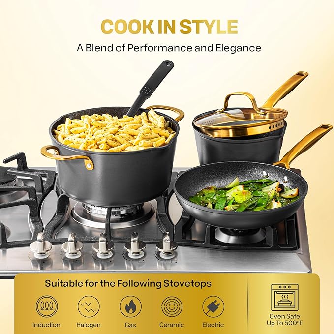 Granitestone Armor Max 12 Inch Non Stick Frying Pans, Nonstick Skillet Frying Pan, Hard Anodized Aluminum Cooking Pan with Stay Cool Handles, Easy to Clean Pan, Induction, Oven and Dishwasher Safe