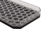 Spectrum Sponge and Brush Holder for Kitchen Sink Storage, Hexa Quick-Dry Organizer with 3 Compartments, Removable Base Sink Caddy for Dish Brushes & Sponges, Compact Design, Clear & Gray