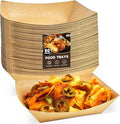 ZORRITA 3 Lb Paper Food Trays - 50 Pack Disposable Nacho Trays, Kraft Paper Food Boats Taco Holders Party Serving Baskets for Hot Dogs Snacks Tacos Fries