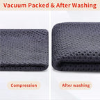 Homaxy 100% Cotton Oversized Waffle Weave Kitchen Dish Towels, Ultra Soft Absorbent Quick Drying Cleaning Towel, 20 x 28 Inches, 4-Pack, Dark Grey
