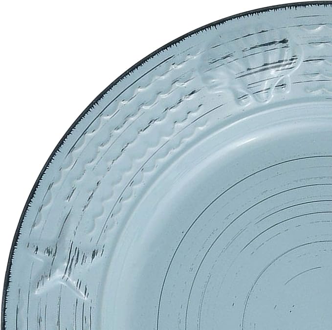 Pfaltzgraff Trellis Coastal 16-Piece Dinnerware Set, teal