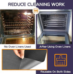 Oven Liners Mat for Bottom of Oven, 3 Pack Large Reusable Teflon for Bottom of Electric Oven Gas Oven Toaster Oven Microwave Stove Grill, 100% Non-Stick, BPA and PFOA Free, 23.62x15.75 in
