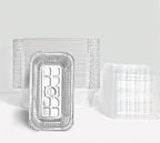 Aluminum Foil Bread Pans Disposable | 1.5lb Loaf Pans with Lids | 50 Pack | Dessert Boxes - Perfect for Baking, Storing, Takeout