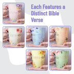 BTaT- Christian Coffee Cups, Set of 6, 12oz, Bible Verse Mugs, Christian Mugs, Scripture Coffee Cups