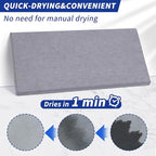 Kitchen Sink Organizer with Instant Drying Stone, Dish Sponge Holder for Kitchen Sink, Stainless Steel Kitchen Brush Holder