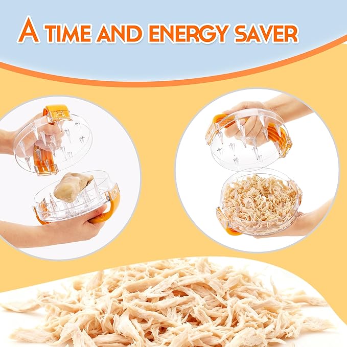 Chicken Shredder - Chicken Breast Shredder Tool Twist, Clear Meat Grinders Shredder Tool Twist for Pork Beef Chicken - BPA Free