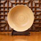 LEXA 12" Handmade Bamboo Salad Bowl – 130 oz Large Wooden Fruit Bowl for Kitchen Counter, Natural Bamboo, Pack of 2