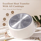 CAROTE 8 Qt Nonstick Stock Pot with Lid Soup Pot, 8 Quart Casserole with Lid, Easy to Clean Non Stick Cooking Pot Cookware PFOA Free, White Granite