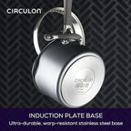 Circulon A1 Series with ScratchDefense Technology Nonstick Induction Straining Sauce Pan with Lid, 2 Quart, Graphite