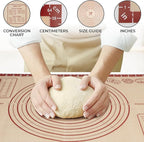 Zulay Kitchen Silicone Baking Mat Sheet - Reusable Silicone Baking Sheet - Easy & Convenient Nonstick Baking Supplies - Mats for Baking - Oven Safe - Extra thick 0.7mm, 26"x16" (Light Red)