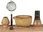 Matcha Whisk Set, 7-Piece Matcha Kit with Ceramic Matcha Bowl, Bamboo Whisk, Scoop & Sifter - Complete Matcha Tea Set Perfect for Beginners & Matcha Lovers (Mottled Yellow)
