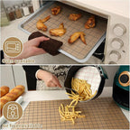 Silicone Baking Mat Roll 12IN*5FT Free Cutting, Non-Slip Pastry Mat, Non-Stick Reusable Air Fryer Liner, Oven Liners, Counter Mat, Freeze Dryer Mat, Easily Cut to Size Fit All Ovens Pans Tins Dishes