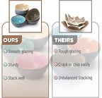 Brew To A Tea BTaT- Ceramic Cereal Bowls, 29 oz, 6 Pack, 6.3 Inches, Glazed Colors Inside, Chip-Resistant Dishwasher & Microwave Safe Bowls for Cereal, Soup, Salads, Snacks, Side Dishes
