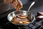 5-Ply 10 Pcs Stainless Steel Cookware Set, Pots and Pans Set with Glass Lids, Frying Pans, Saucepans, Saute Pan and Stock Pot, Compatible with All Cooktops, PTFE, PFAS and PFOA Free