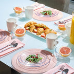 12pc Glass Dinnerware Set - Sleek Round Clear Glass Plate and Bowl Sets - Dishwasher Safe, Bread & Butter Dinner, Dessert, Salad Plates & Serving Cereal Soup Bowls Dishes for Kitchen Dining & Parties