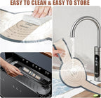 Silicone Bread Sling, 2 Pcs Silicone Baking Sling with Longer Handles, Non-Stick & Easy Clean Dutch Oven Baking Mat to Transfer SourDough Easily, Reusable Bread Mat Set