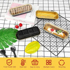 Mini Loaf Pans with Lids 100 Pack,LNYZQUS 6.8oz Aluminum Foil Mini Cake Baking Pans Cupcake Tins Containers,Disposable Ramekins Bread Baking Cups Muffin Tins Holders-Black