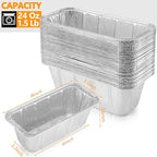 Mini Loaf Pans 1Lb 30-Pack,Aluminum Foil Heavy Duty Disposable Bread Baking Pan Bread Tins for Baking Cakes, Breads,Meatloafs Size-8"x 3.5" x 2.5" (30 Packs)