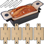 NiHome 4-Pack Silicone Bread Loaf Pan Liners, Reusable and Nonstick Silicone Bread Sling, Fit for 9x5, 9.5x5, and 10x5 Inch Loaf Pans, Dishwasher Safe, Easy to Clean (Brown)