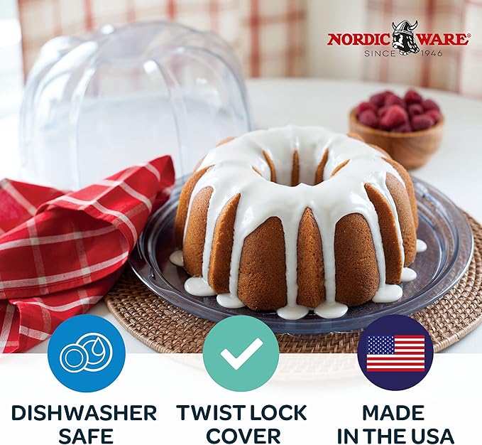 Nordic Ware Cake Keeper, Deluxe Bundt, Clear