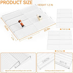 Yieach 8 Pack Adjustable In Drawer Spice Organizer - Expandable From 11" to 22" - Clear Acrylic Seasoning Organizer with Jars for Kitchen Drawer,Horizontal Tiered Kitchen Spice Organization & Tray