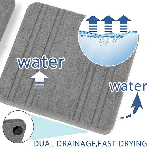 3PCS Water Absorbing Stone Tray, DryingNeat Diatomite Stone Sink Tray, Instant Dry Sink Coasters, Kitchen Sponge Hand Soap Holder, Countertop Fast Drying Counter Trays,8 * 4inch and 4 * 4inch