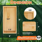 Bamboo Drawer Organizer, Small Silverware Organizer for Kitchen Drawer, Stackable Utensil Tray, 2 Pcs Flatware Organizer, Bamboo 6" x 3" x 2" (Outer), 5.3" x 2.3" x 1.77" (Inner)