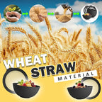 40 OZ Unbreakable Cereal Bowls with Lids, Wheat Straw Bowls Set of 4 with Unique Pattern, Reusable Plastic Bowl for Cereal, Soup, Salad and Ramen, Indoor & Outdoor Essentials, Black