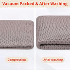 Homaxy 100% Cotton Waffle Weave Kitchen Dish Cloths, Ultra Soft Absorbent Quick Drying Dish Towels, 12 x 12 Inches, 18-Pack, Mixed Color