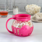 Ecolution Patented Micro-Pop Microwave Popcorn Popper with Temperature Safe Glass, 3-in-1 Lid Measures Kernels and Melts Butter, Made Without BPA, Dishwasher Safe, 1.5-Quart, Pink (Pack of 4)