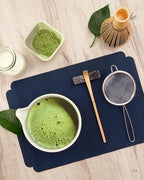 7 Pcs Matcha Kit Set, Matcha Whisk and Bowl with Spout, Powder Sifter, Whisk Holder, Bamboo Scoop and Scoop Rest, Perfect Prepare Tools for Making Macha Tea (Charcoal Grey)