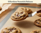 Silicone Baking Mat Set of 2 Half Sheet 1 Quarter Sheet Nonstick Reusable Baking Sheet Liners for Cookies Macarons Bread Pizza Pastry with Scraper and Hot Pot Handle Grips, 6 Pcs Set
