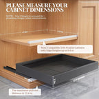 6 Pack Expandable Pull Out Cabinet Organizer 21"Deep With Raising Pad for Framed Cabinets,Upgrade 3 Slide Rails Slide Out Drawers,No Drill Roll Out Shelves,Adjustable Width 12.1"-20.4" Black