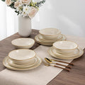 AmorArc Ceramic Dinnerware Sets,Handmade Reactive Glaze Stoneware Plates and Bowls Sets,Highly Scratch Resistant | Dishwasher & Microwave Safe Dishes Set,Service for 8 (24pc)