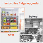 Fridge Organizers and Storage, 10 Pack Clear Freezer Organizer Bins with Lids for Kitchen, Pantry, Refrigerator, Food, Fruit, Vegetable Storage