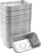 100 Pack 1Lb mini Loaf Pans Heavy Duty Disposable Aluminum Foil Bread Tins Standard Size 6" X 3.5" X 2.5" Oven Safe Sturdy Small Bread Tin Pans 1 Pound Loaf Pans
