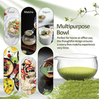 Matcha Bowl with Spout, 500 ml/18 oz Glass Matcha Mixing Bowl, Japanese Ceremonial Matcha Chawan for Matcha Powder/Salad/Fruit/Soup/Tea
