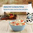 32 Ounce Cereal Bowls, Unbreakable Wheat Straw Fiber Bowl, Lightweight Kitchen Bowls Microwave & Dishwasher Safe BPA Free Bowls, E-Co Friendly Bowls Set for Cereal, Salad,Oatmeal, Soup,Snacks -6 Color
