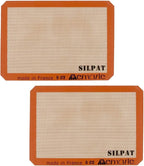 Silpat Half Size 11.6 x 16.5 Inch Nonstick Baking Mat for 13 x 18 Inch Pans, Set of 2