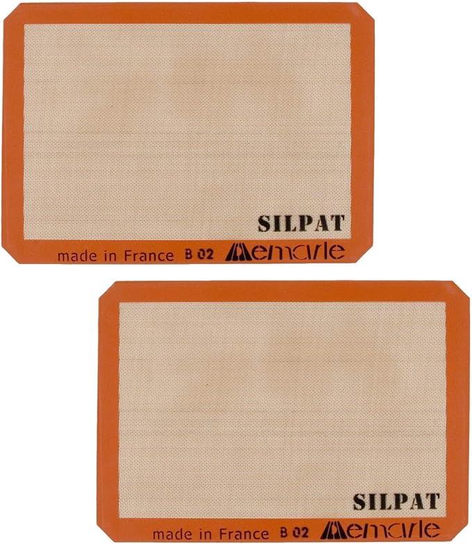 Silpat Half Size 11.6 x 16.5 Inch Nonstick Baking Mat for 13 x 18 Inch Pans, Set of 2